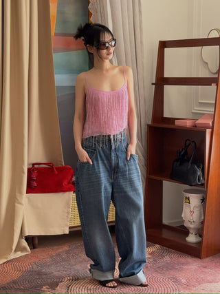 BLUMARINE GEORG EMBROID TOP