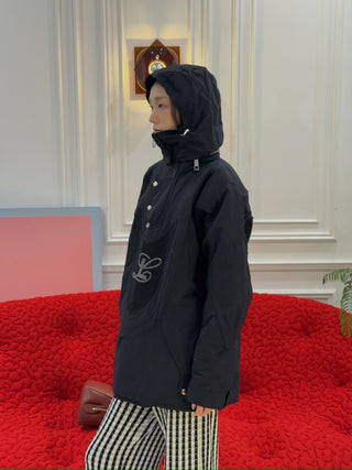 LUAR - EMBROIDERED TECH PULLOVER / BLACK