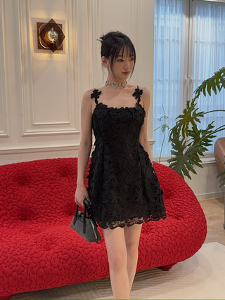 BLUMARINE - SHORT MACRAME LACE DRESS