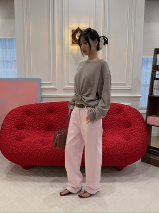 MAGDA BUTRYM - Knotted longsleeve in beige