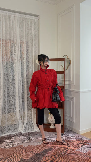 MAGDA BUTRYM - Bubble Hemline Jacket in Red