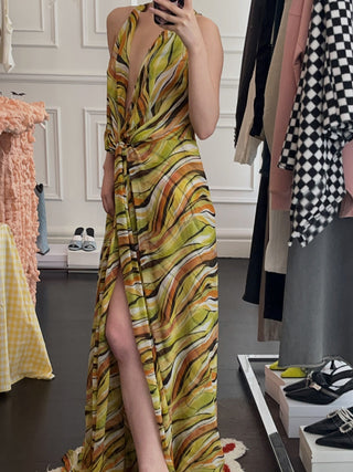 CHRISTOPHER ESBER - FOLIA INTERLOCKED SILK DRESS