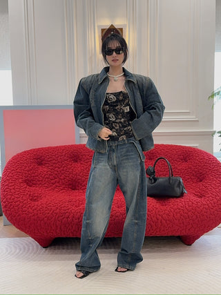 MAGDA BUTRYM - DENIM JACKET in Vintage  Bue