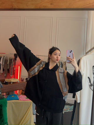 Natasha Zinko Tromple L'Oeil Backpack Cardigan