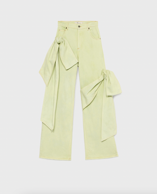 BLUMARINE DENIM PANTS WITH BOWS
