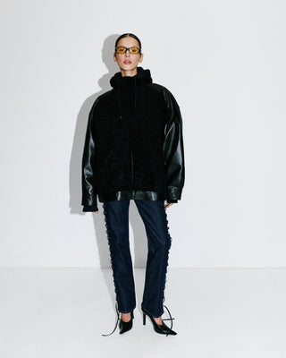 THE MANNEI - Leather Jacket in Black