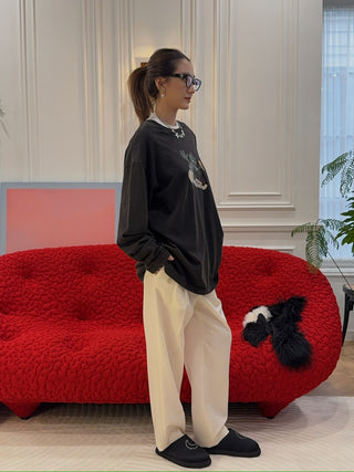 MAGLIANO - 21FW ELASTIC CROPPED TROUSERS / DIRTY WHITE