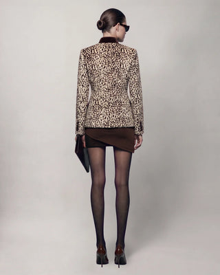Pre-order CARELLI - Carol Leopard Jacket in Beige Leopard Print