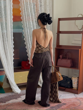 MAGDA BUTRYM - Denim Pants in Brown