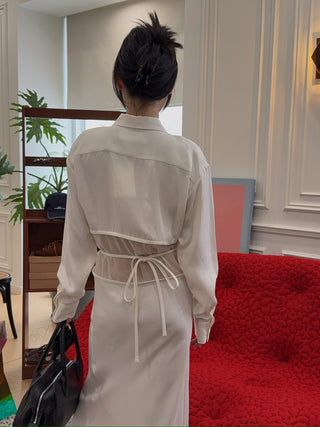 Chtistopher Esber Elongated Tie Shirtdress