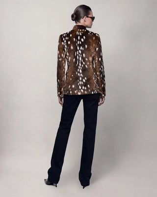 Pre-order CARELLI - Jackie Deer Jacket in Brown Fawn Print
