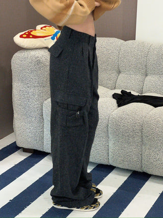 LESUGIATELIER TURN-UP CARGO TROUSERS