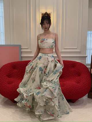 LA FUORI - PETAL CASCADE FLOUNCE SKIRT