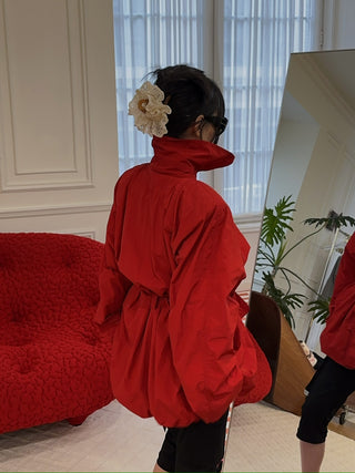 MAGDA BUTRYM - Bubble Hemline Jacket in Red