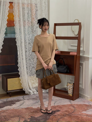 COPERNI - Woven Tailored Cargo Mini Skirt in Grey
