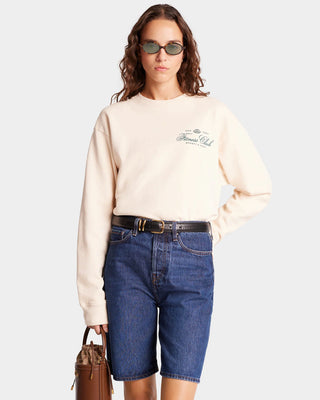 SPORTY & RICH - Fitness World Crewneck in Cream