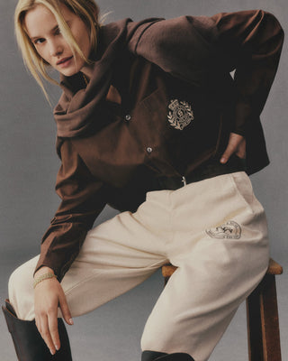 SPORTY & RICH - Riding Club Sweatpant in Cream