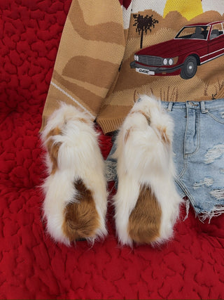 EPINGLER - FOFO BOOTS SHORT / SPOTTED FUR