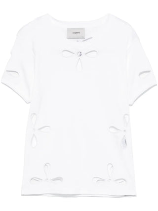 COPERNI PETAL EMBROIDERED SLIM FIT T-SHIRT