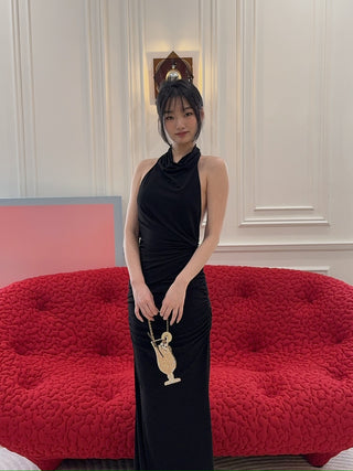 THE ANDAMANE STELLA MAXI DRESS - TURTLENECK OPEN BACK