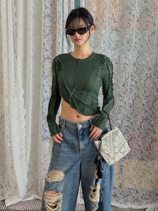 SAMI MIRO VINTAGE ASYMMETRIC LONG SLEEVE TEE