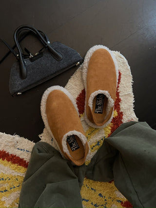 NATASHA ZINKO SHEARLING MULES