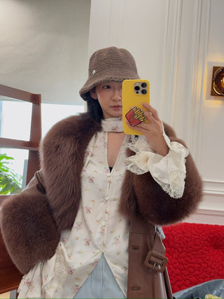 SAKS POTTS - FOXY COAT / WALNUT
