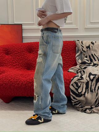 MM6 Maison Margiela DISTRESSED WORKWEAR DENIM JEANS