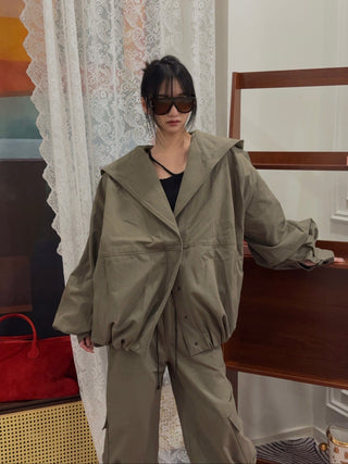THE MANNEI - Oversized Jacket in Khaki