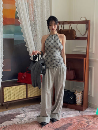 THE ANDAMANE - Nathalie Cuffed Hem Maxi Pants