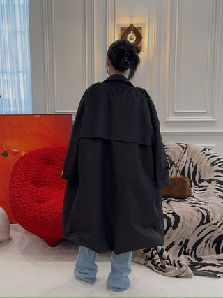 ROKH BALLOON SHAPE BUTTONED TRENCH COAT