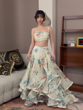 LA FUORI - PETAL CASCADE FLOUNCE SKIRT