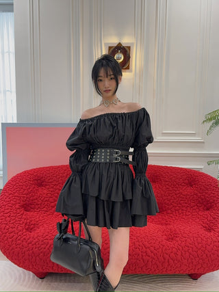 BLUMARINE - TECHNICAL TAFF DRESS