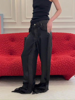 BLUMARINE - Satin Pants in Black