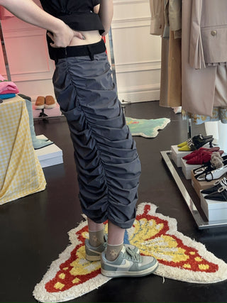 YOUSER - DENIM COMBINED SHIRRING SKIRT