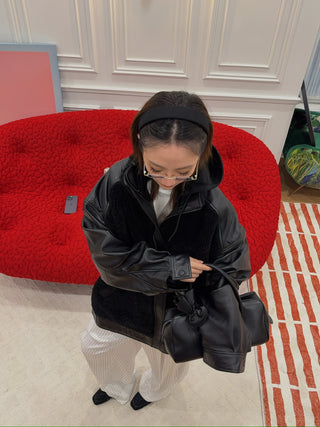 THE MANNEI - Leather Jacket in Black