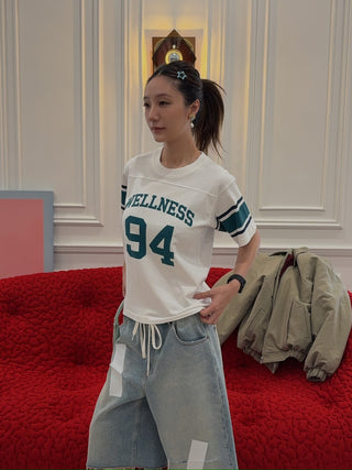 SPORTY & RICH - Wellness 94 Rugby Tee in White