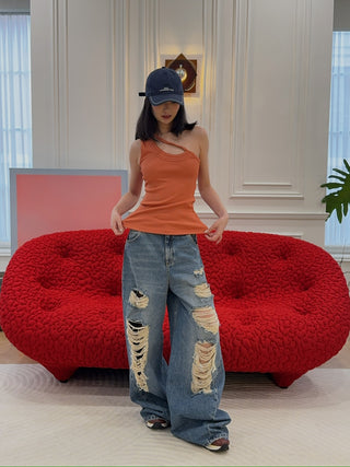 BLUMARINE - DENIM BOYFRIEND