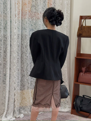 RXQUETTE - Envelope Wool Jacket in Black