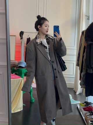 LESUGIATELIER WOOL TAILORED LONG COAT