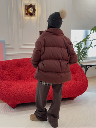 LUAR - LOGO WINDOW SWEATS / BROWN