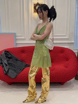 CULTNAKED Killa pants in Gold Croc