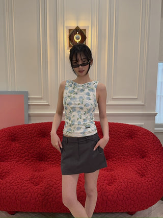 HOUSE OF SUNNY - HYDRANGEA DOUBLE LAYER MESH TOP