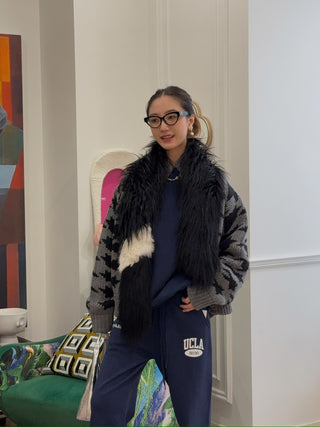 ALABAMA MUSE - Fur Scarf in Black