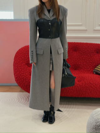 ROKH Corset detailed tailored coat