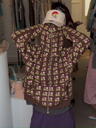 ASHLEY WILLIAMS - Butterfly Hoodie in I Heart Me Choco