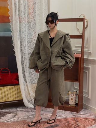 THE MANNEI - Oversized Jacket in Khaki