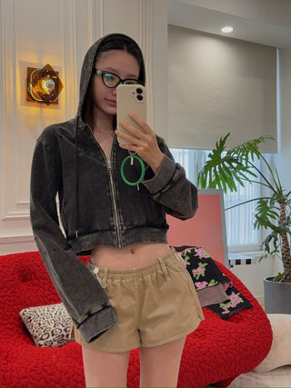 NATASHA ZINKO NZ CROPPED HOODIE
