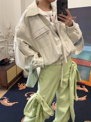 BLUMARINE DENIM BOMBER JACKET