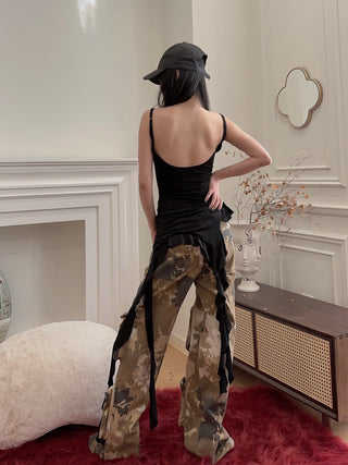 BLUMARINE CAMOUFLAGE CARGO PANTS